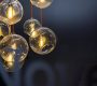 Photo smoked glass organic modern chandelier