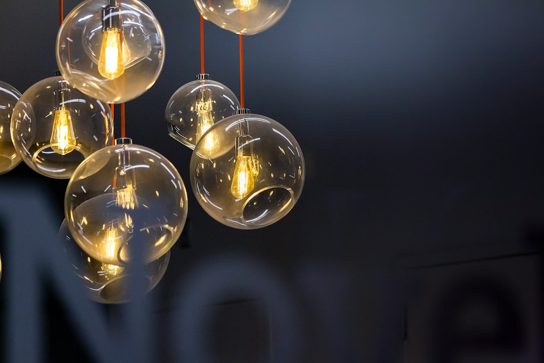Photo smoked glass organic modern chandelier